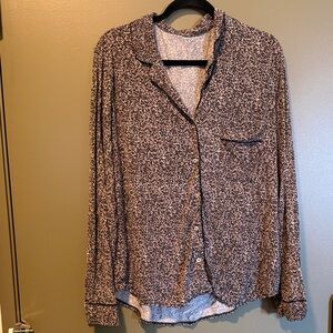 Victoria's Secret Black and White Pajama Top